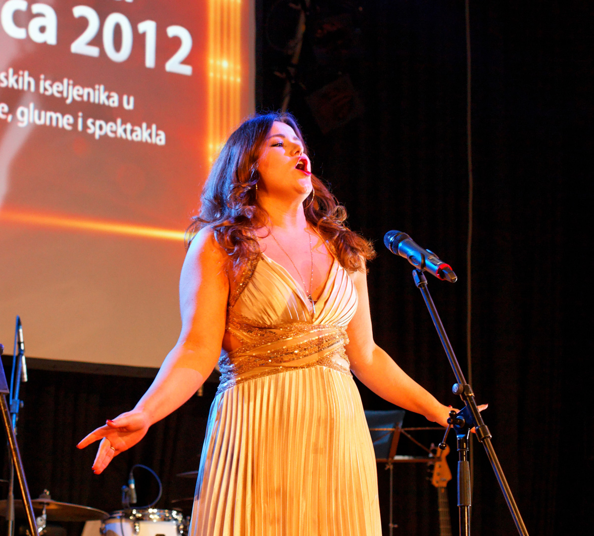 Evelin Novak nastupa na dodjeli Večernjakove Domovnice 2012. godine.